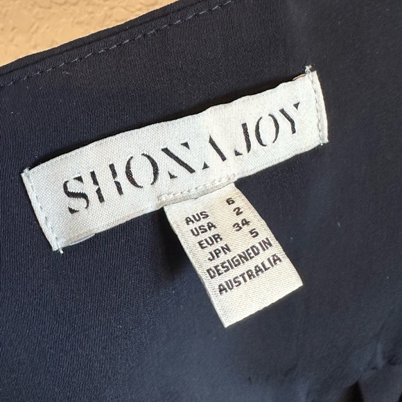 Shona Joy Knotted Tulip Hem Gown in Navy Blue Size 2US - Picture 12 of 16